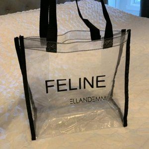ELLANDEMM "Feline" PVC clear tote bag transparent